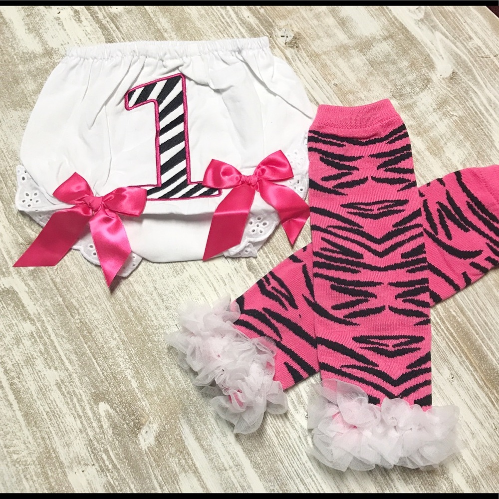First Birthday Outfit- diaper cover/leg warmers